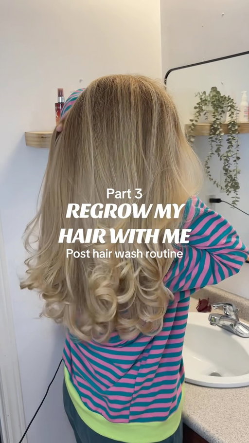 Part 3 of regrowing my hair! My after hair wash routine on days when I don’t use heat on my hair 🥰 #hairgrowth #hairroutine #haircare #hairgrowthjourney #hairtransformation