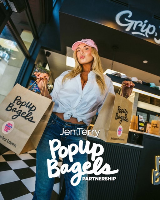 Is it even the weekend if you don’t order “The Jen” from @popupbagels? 🥯

So excited that @jennifertterry teamed up with PopUp Bagels to bring her internet nickname to life. This weekend (July 17–19), stop by any location and ask for “The Jen” - a 6-pack of everything bagels + your choice of schmear.

And it gets better: a portion of proceeds will be donated to @breakthrought1d 💙

So this weekend go get “The Jen” and keep your eyes peeled… you might just see us in line 😉