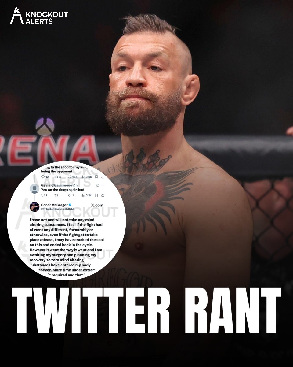 Conor McGregor spent the night in his replies answering everything thrown at him since UFC 329, insisting there was no knee issue going in and no substances involved. His proof was a hematocrit of 48 percent, which is the share of your blood made up of oxygen carrying red cells and the same marker that spikes when a fighter is blood doping, with 40 to 52 being normal for a man. So he’s saying his engine was full and his blood was clean, then he announced he’d delete the lot rather than keep annoying himself.

(via @thenotoriousmma)