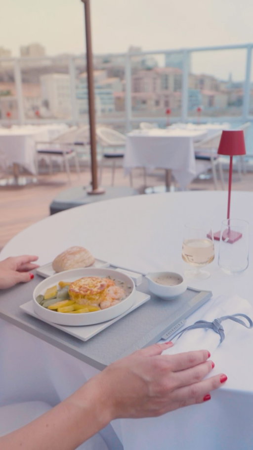 Step into the Air France Restaurant and discover the Business cabin dining experience as it lands in Marseille. From welcome drink on arrival to menus by France’s top chefs 
Regis Marcon and @ninametayer, every detail of the ephemeral restaurant echoes the airline’s long haul Business cabin.
Only at the Cercle des Nageurs de Marseille until August 9.
