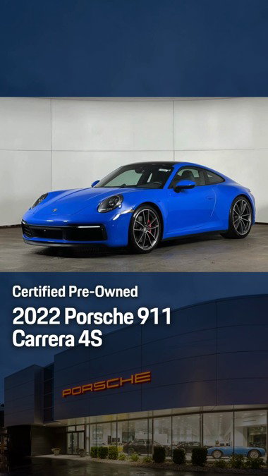 This Certified Pre-Owned 2022 Porsche 911 Carrera 4S pairs exhilarating turbocharged performance with all-wheel drive confidence and timeless Porsche design. With just over 10,000 miles, it's ready for the road ahead. Explore this Certified Pre-Owned 911 Carrera 4S at Porsche Greenwich today.

#PorscheGreenwich #Porsche911 #Carrera4S #DrivePorsche