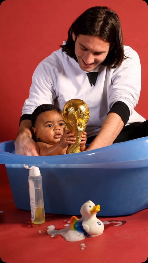 In late 2007, Lamine Yamal’s family won a raffle to participate in a charity calendar created by Sport, UNICEF and the FC Barcelona Foundation. Baby Lamine was then paired with a 20-year-old Lionel Messi for a photoshoot inside Camp Nou. Photographer Joan Monfort captured Messi helping bathe him, without anyone realizing what that photograph would eventually represent. 

Using the rough numbers shared about the raffle, the odds of Lamine’s family winning and then being paired specifically with Messi have been estimated at around 1 in 6,000 to 7,500.

But even that doesn’t include the truly unbelievable part: that the baby in the bathtub would grow up to become one of football’s biggest stars and, almost 19 years later, face Messi in the 2026 World Cup final. 

@lamineyamal @sefutbol