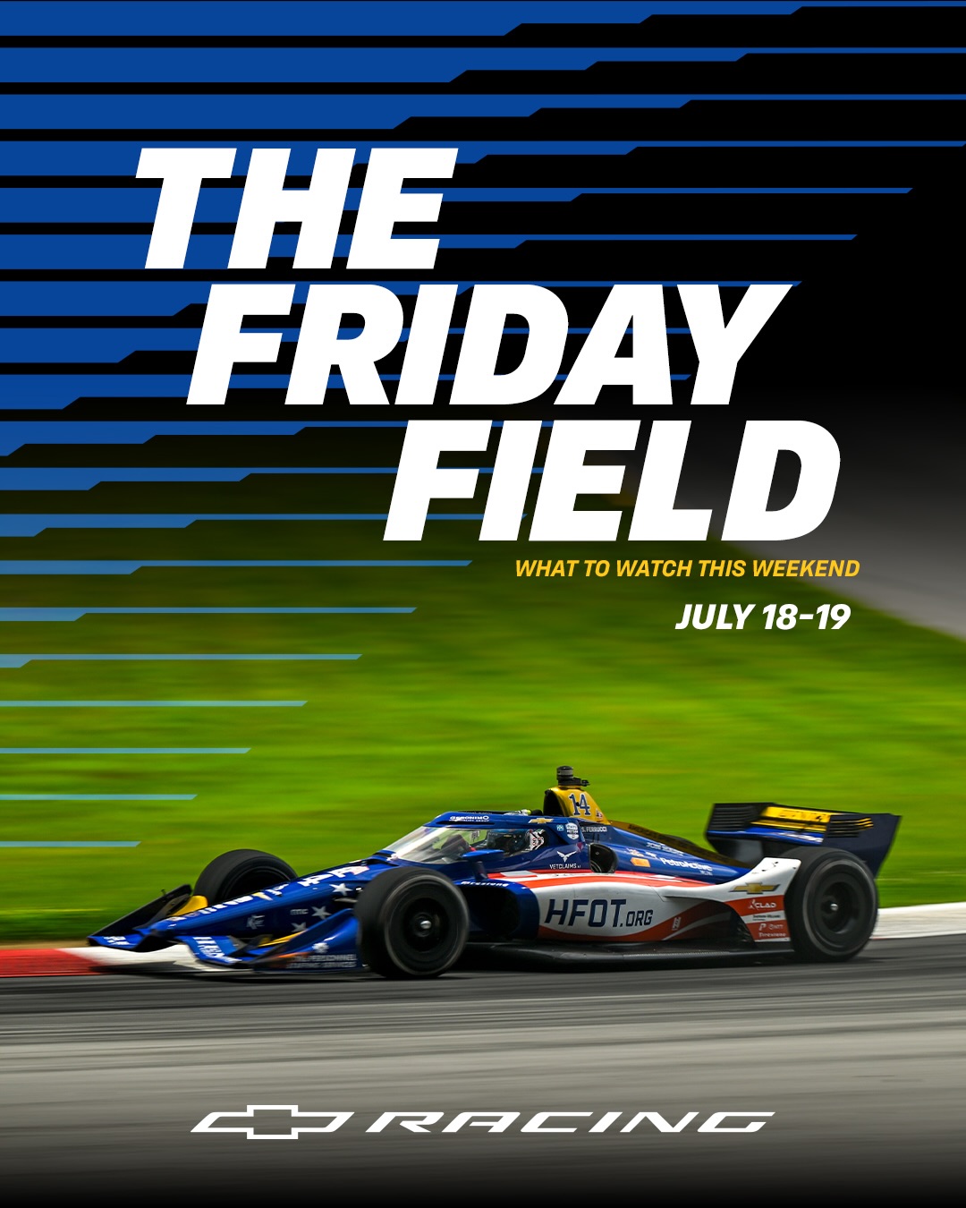 Here’s where to watch Team Chevy this weekend:

Saturday, July 18th
🛞Faith Fest 250

Sunday, July 19th
🛞Borchetta Bourbon Music City Grand Prix
🛞Window World 450
🛞DENSO Sonoma Nationals

Who do you think will win this weekend?