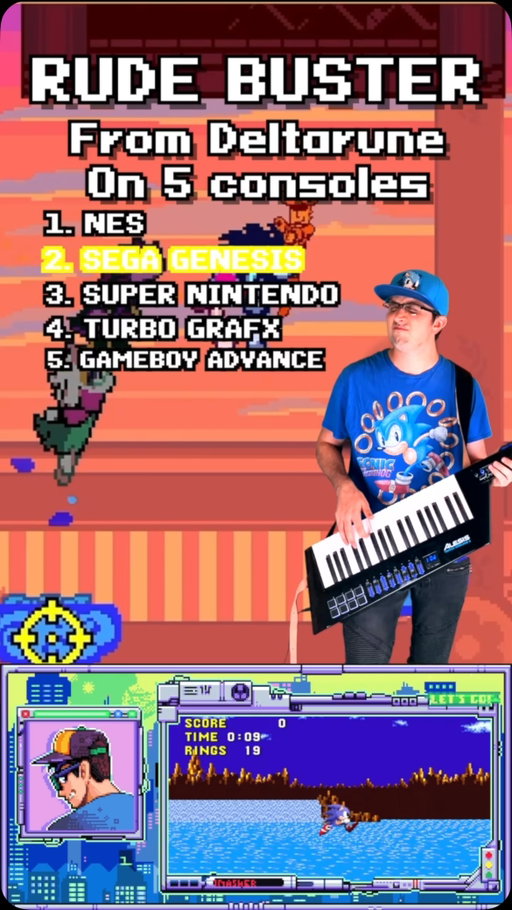 RUDE BUSTER on 5 consoles 🎮 (or Rakuichi Buster as its called in Chapter 5)
NES, Genesis, SNES, TurboGrafx, GBA. Same battle theme, five totally different souls. 
Toby Fox cooked with this one. The SNES version might be my favorite… which is convenient, since that’s the exact sound of my new album 😤
👇 Which console did it best? Be honest.
Tag whoever you’d argue with about it.
#deltarune #deltarunechapter5 #rudebuster #tobyfox #undertale