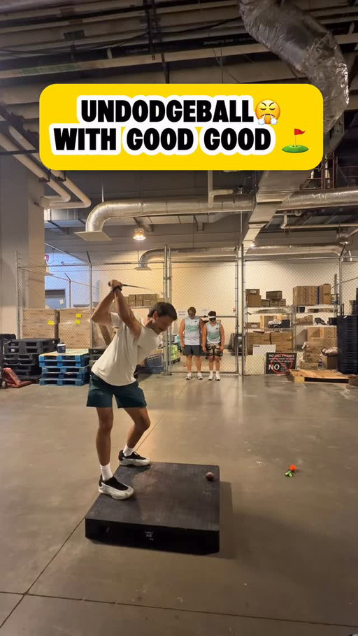 UNDODGEBALL GAME with @goodgood ⛳️😂on @dudeperfect tour #sports #game #funny #golf #goodgood 

@dudeperfect Tour Code “INSANE” come see us!!