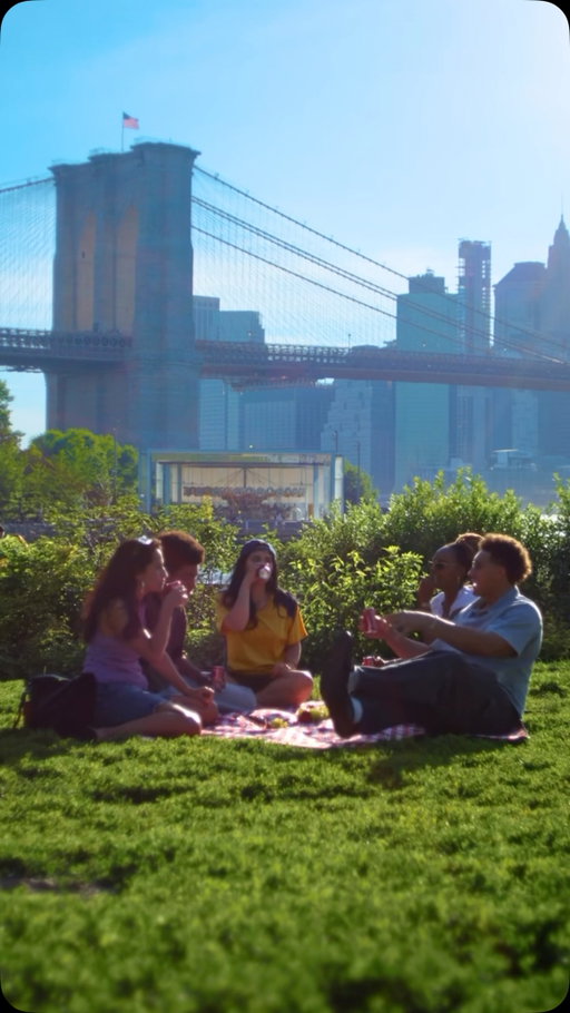 Things that never go out of style: picnics, good friends, an ice-cold Coke, and a summer sunset.