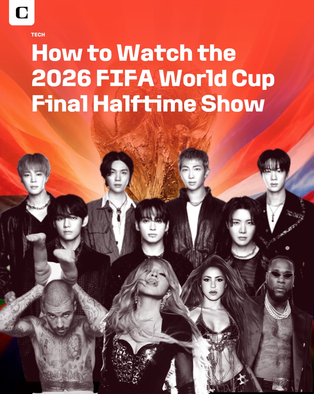 This year, for the first time ever, the FIFA World Cup final will feature a halftime show with several of the world’s biggest musicians, including Madonna, Shakira, Burna Boy, BTS, Gustavo Dudamel, Coldplay’s Chris Martin and Justin Bieber. 

Here’s everything you need to know about all the halftime show performances and how to watch all the festivities before and during the 2026 World Cup final. #worldcup #btsarmy #madonna #shakira #howtowatch