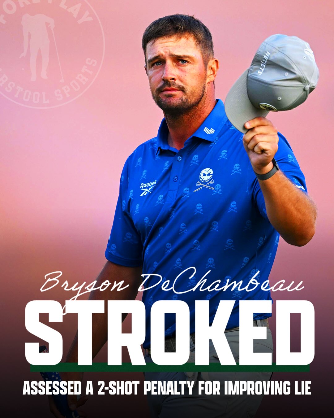 🚨OFFICIAL 🚨 Bryson DeChambeau has received a 2-shot penalty for improving his lie on the 5th hole.

He drops from solo 2nd to T5 heading into the weekend. Thoughts on the ruling?