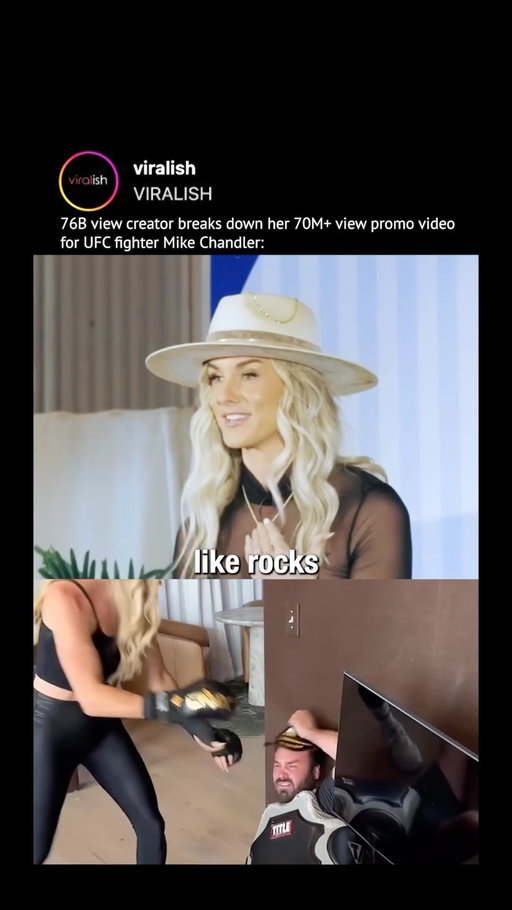 We filmed this skit to release on the morning of Mike’s UFC fight announcement. 

UFC fans LOVE to talk smack. So this kicked up discussions about him on every platform.

No matter if they thought the skit was cute or not, or who they were pulling for… they were talking about him. 

@1stPhorm is also a client, friend, and partner of Mike’s. 

A company we both love and use daily. 

So we also pinned top comments about “when that 1st Phorm pre-workout hits” and the protein he uses to get that power, etc.

TONS of earned impressions, likes, comments, and traffic driven back to the supplement brand as well. 

 Mike is such a charismatic fighter, and this fun bit fit his personality.

It was interesting to watch.

This is just one way we create containers for mass awareness around a brand & leverage it to fill the top of of funnel for cheap.

If you want to learn how to capture massive attention for your brand, product or service, using the same frameworks we did for this video…

Follow me and comment STD and I’ll send you a playbook for free