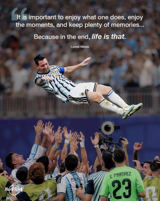 When we asked @leomessi his advice for the next generation, he reminded us that success is more than just trophies ⚽️🤍

Life is about finding joy in the journey, embracing every moment, and making memories you’ll carry forever 🫂