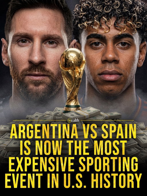 Argentina-Spain is setting TickPick’s U.S. ticket-resale record. ⚽️💰

Argentina and Spain meet July 19 at MetLife Stadium in East Rutherford, New Jersey, for the 2026 World Cup title. TickPick says buyers have paid $11,327 on average, the highest average purchase price it has recorded for a U.S. sporting event.

That exceeds Super Bowl LVIII’s $9,411 average. Even the cheapest final ticket listed through TickPick cost $6,943 at the time of the comparison.

#WorldCup #Argentina #Spain #TicketPrices #Football