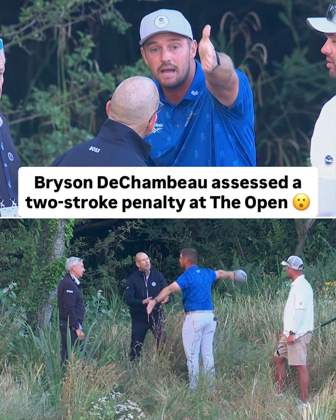 The R&A assessed Bryson DeChambeau a two-stroke penalty following his second round in the 164th Open Championship for allegedly improving his lie in the tall grass before his second shot on the fifth hole.

Link in bio for the full story 🔗