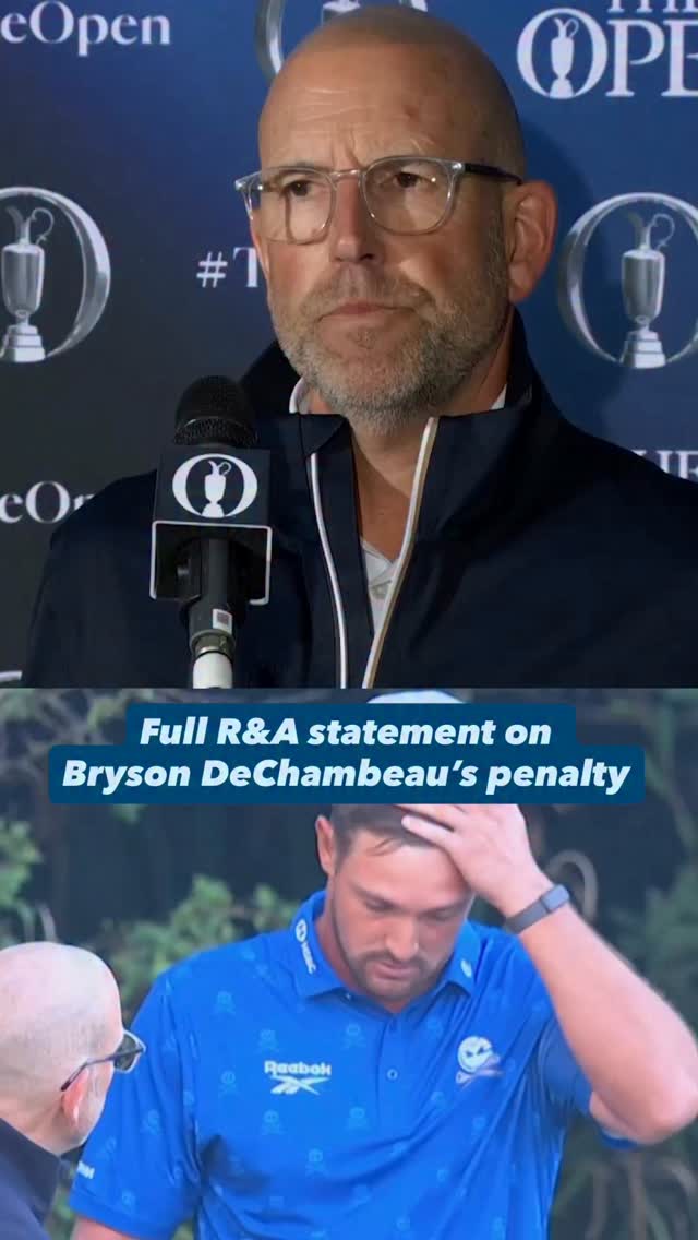 Chief Rules Referee Grant Moir explains why Bryson DeChambeau received a two-stroke penalty at the Open Championship.