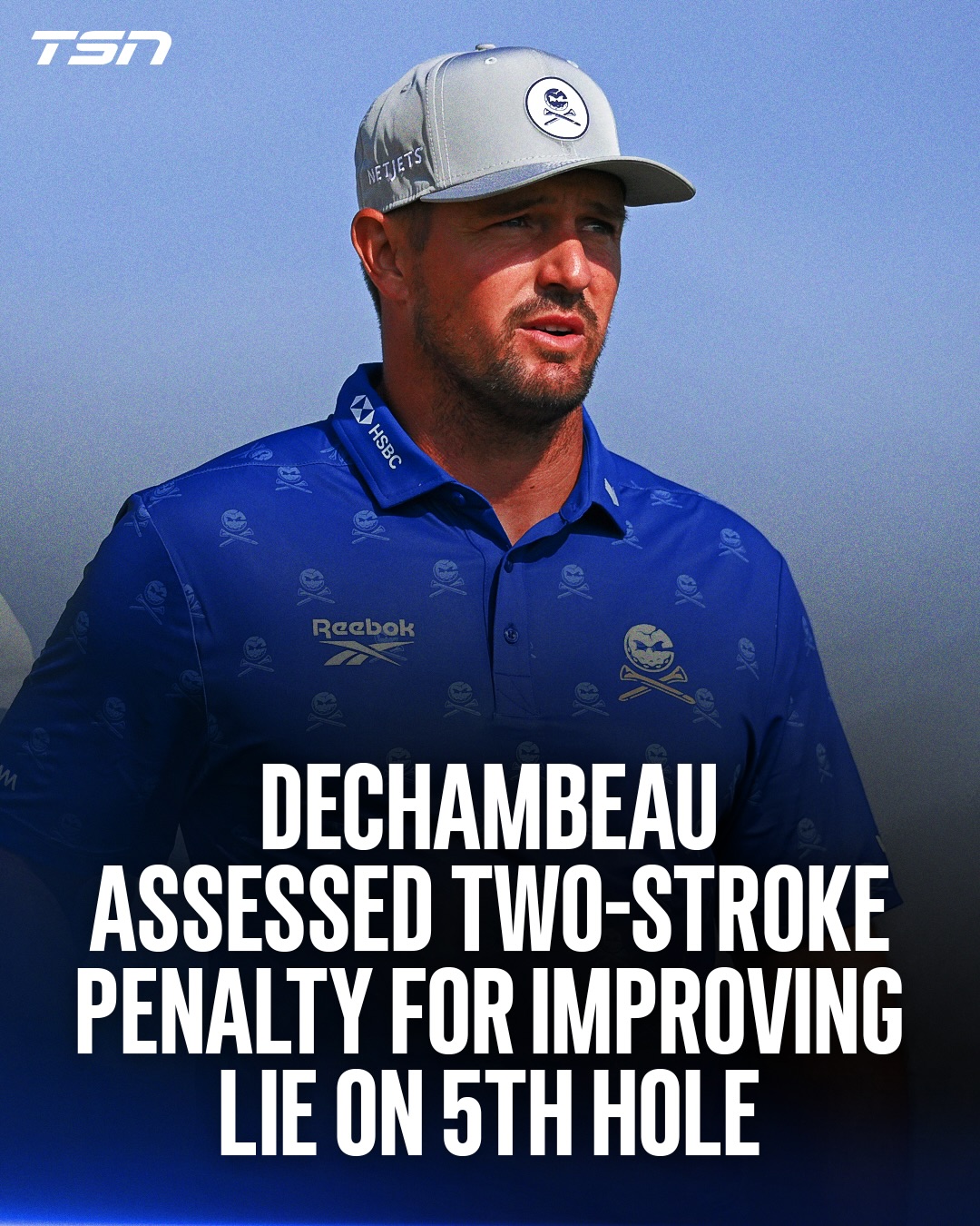 Bryson Dechambeau was assessed a two-stroke penalty after the second round of The Open Championship for improving his lie on the 5th hole.

(via @theopen)