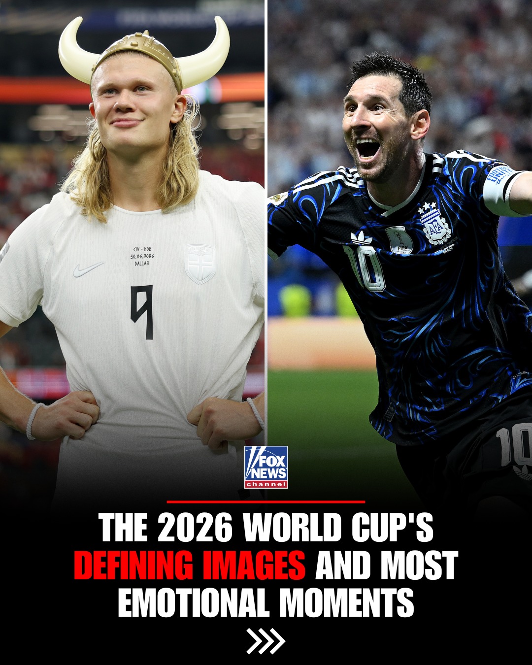 From emotional farewells to unforgettable fan moments, the 2026 FIFA World Cup has delivered no shortage of memories.

Cristiano Ronaldo and Neymar took the field for what became their final World Cup appearances, while Lionel Messi could be making his last as Argentina prepares to face Spain in Sunday's final.

Aside from the play on the pitch, Norway's "Viking Row" and Erling Haaland became viral sensations, England fans turned stadiums into singalongs with "Wonderwall" and "Hey Jude" for Jude Bellingham, and Mexico supporters celebrated so hard after a goal that they registered a small earthquake.

The tournament also had its share of controversy, including the United States' disputed red card that was later overturned.

Swipe to see some of the moments that defined an unforgettable World Cup. ➡