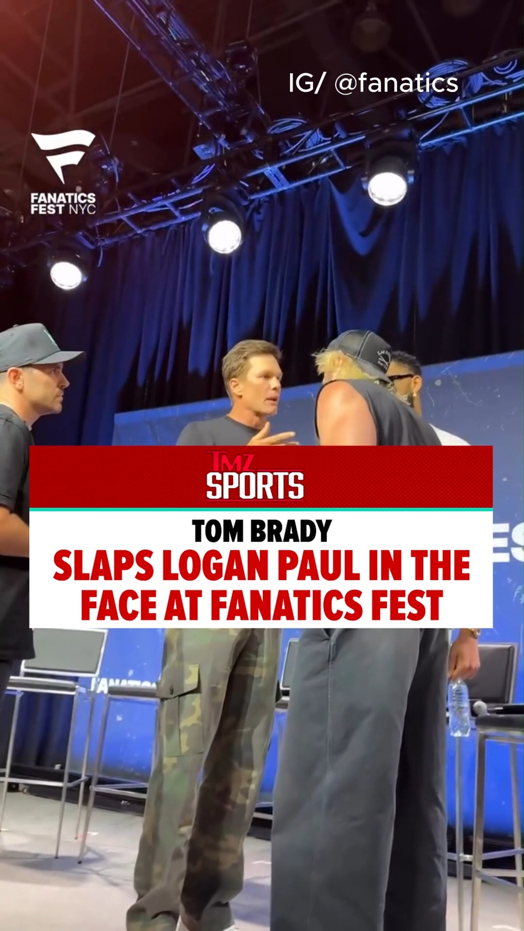 Has the beef been reignited?! 🔥 

During Fanatics Fest in New York, Tom Brady slapped Logan Paul on the face getting a pretty crazy reaction from Karl-Anthony Towns.😨🤕