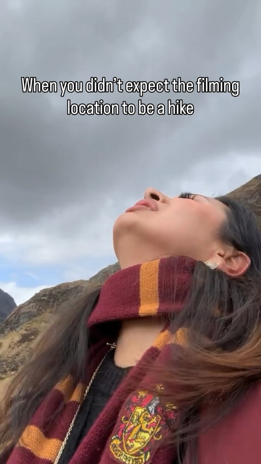 It didn’t help that it was muddy and slippery and I didn’t bring my soccer cleats ( I was in my sambas) 🤣 but the view was INSANE and ✨free ✨🤝🤩

So if you’re a Harry potter fan and wanna explore some of their filming locations, come and see this one !

📍 Old Glencoe Road AKA. 🛖 HAGRIDS HUT 🐕‍🦺🎃

Go ahead and park your car across the street from the old Clachaig Inn and then start your HIKE🥰🤩🫶🏽 just follow the trail up the hill and you will see these insane views. 🏔️⛰️🛖🌲🌲

PSA: the hut isn’t there in real life. They removed it after filming. 

✨And of course you know I had to go in dressed in my robes and uniform for the vibes ✨ all which you can get on @harrypottershop 

#harrypotter #hagridshut #hogwarts #filminglocation #oldglencoeroad