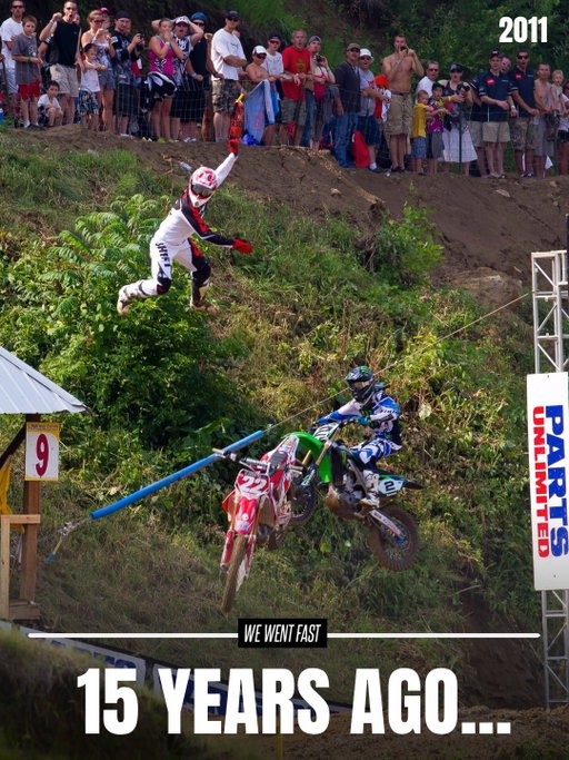 2011 Spring Creek National. Chad Reed earns lifetime naming rights in one short flight. 

This is why they call it the Chadapult

#wewentfast