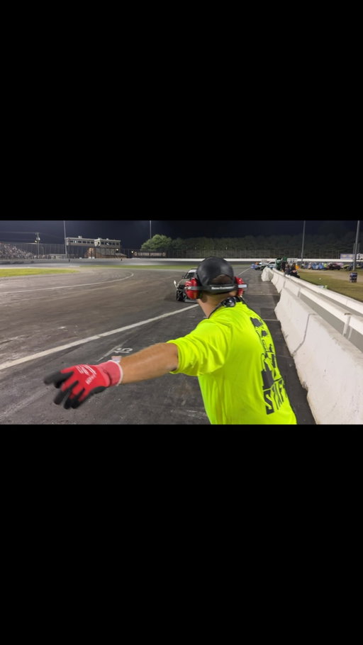 Richard Childress is out here RACING!!! He’s back out on the track with about 16 laps to go. He’s crushing it!