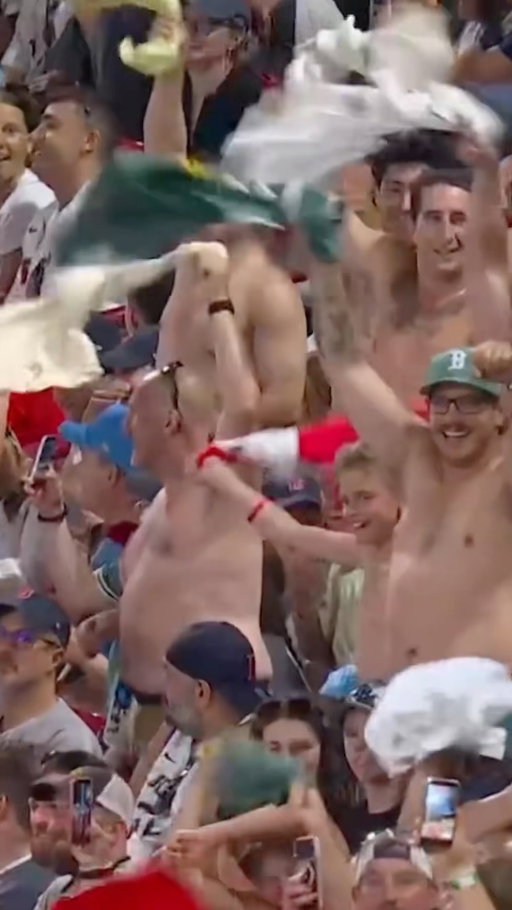 All of Fenway Park went tarps off