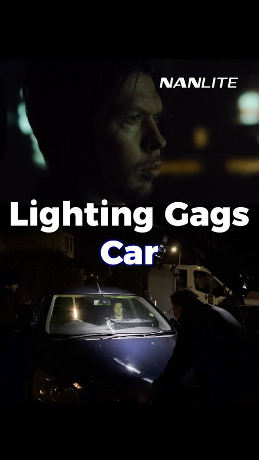 Create Cinematic Car Scene🚗✨
Follow Rob @robelliscinematography as he combines fixture functions with creative lighting techniques to fake a car scene.

💡Lighting Used:
- 1 x PavoTube II 15C
Placed on the passenger-side dashboard, set to a green hue to simulate the dim car interior ambience created by dashboard screens and accent lighting.
- 2 x PavoTube II 30X
Mounted on the car roof with eggcrates, set to a cool color temperature with Process Pixel Effect to mimic passing streetlights while driving.
- 1 x PavoTube II 30X
Placed beside the driver’s seat, set to a warm tone with Process Pixel Effect to add a subtle passing orange light to the subject’s face. The tube is manually rotated from time to time to let the light sweep into the lens, creating natural lens flares.

📽️A projector plays a video of a nighttime street scene outside the window, while the car is gently rocked at random intervals to recreate the feeling of motion and simulate driving.

Watch the full tutorial on our YouTube channel.▶️

#nanlite #behindthescenes #lightingdesign #filmlighting #cinematography