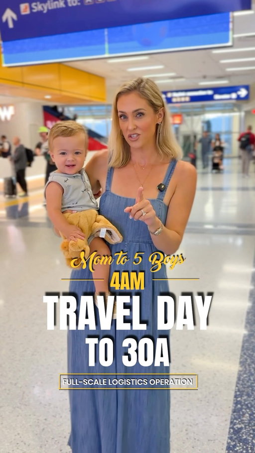 Comment “30A” and I’ll send you our full 7-day 30A trip itinerary!

Fly into Panama City Beach, FL. Grab a car (I recommend getting one!) and it’s about 30 minutes to Watersound, Alys Beach, Rosemary Beach, Seacreast Beach, Seaside — these are the top areas you’ll want to stay. 

This trip, we started at Camp Creek Inn (usually we stay at a house), definitely recommend, you get access to the Watersound Beach Club, a private pool and beach directly on the water! Next half of the trip, we are moving into a house for the rest of the week. 

Watch my stories for all the behind-the-scenes and I’ll be sharing our 30A home rental details and the day-to-day as we go.

People always wonder how we travel with five boys.

Yes, I was once a young mom flying with one baby, in tears, not knowing how to do anything and overwhelmed by everything. But trip after trip, baby after baby, here’s the cool thing about motherhood: every single day, every moment, YOU GET BETTER.

I’ve got traveling down to a science now. Do things still go wrong? Absolutely. Yes, we still get the stares at the airport. Yes, my kids break down. And yes, sometimes I break down too (husband right there with me!). But for the most part? We’ve got this. A few weeks ago I traveled with all five kids alone and felt like I could do it with my eyes closed. 👏🏼

A few tips:
Give yourself grace. Every trip, you’ll iterate and improve.
Be prepared. Snacks, activities, electronics — they make all the difference with wiggly kids.
Know your SYSTEM. How do you pack? Who does what? My husband handles logistics and loading, I handle itineraries and packing. We work as a team.
Set expectations — and incentives — BEFORE you leave. I talk to my boys before each part of the trip: here’s what I expect, and here’s the consequence if we don’t meet it.

Traveling with kids is a lot of work, but it’s so rewarding. Buckle in. Put your head down. And let the hard work and the hard moments be the fuel that sharpens you along the way.

Happy traveling! ✈️