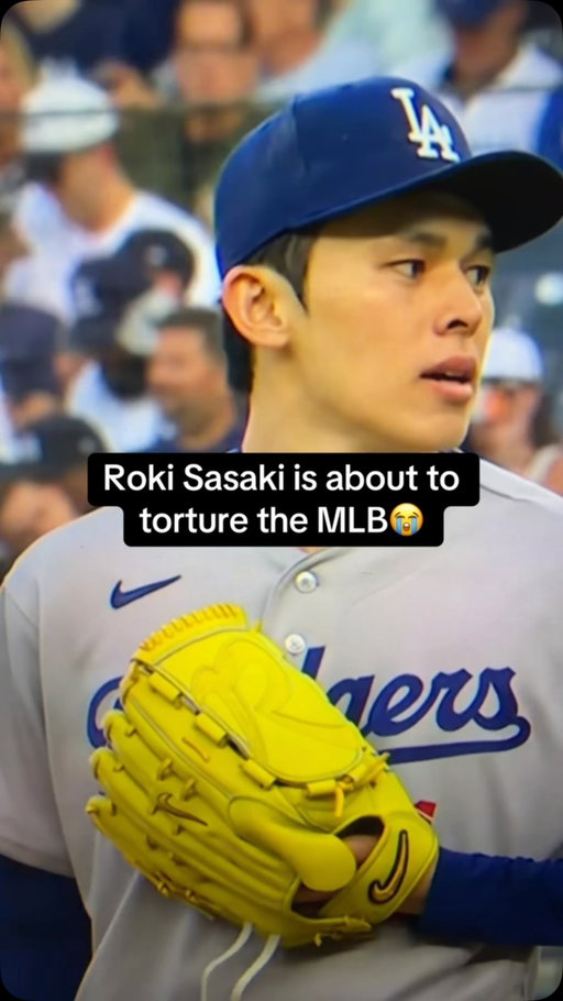 More pitches at 100 mph last night than his whole career 😭 

#mlb #baseball #dodgers #rokisasaki