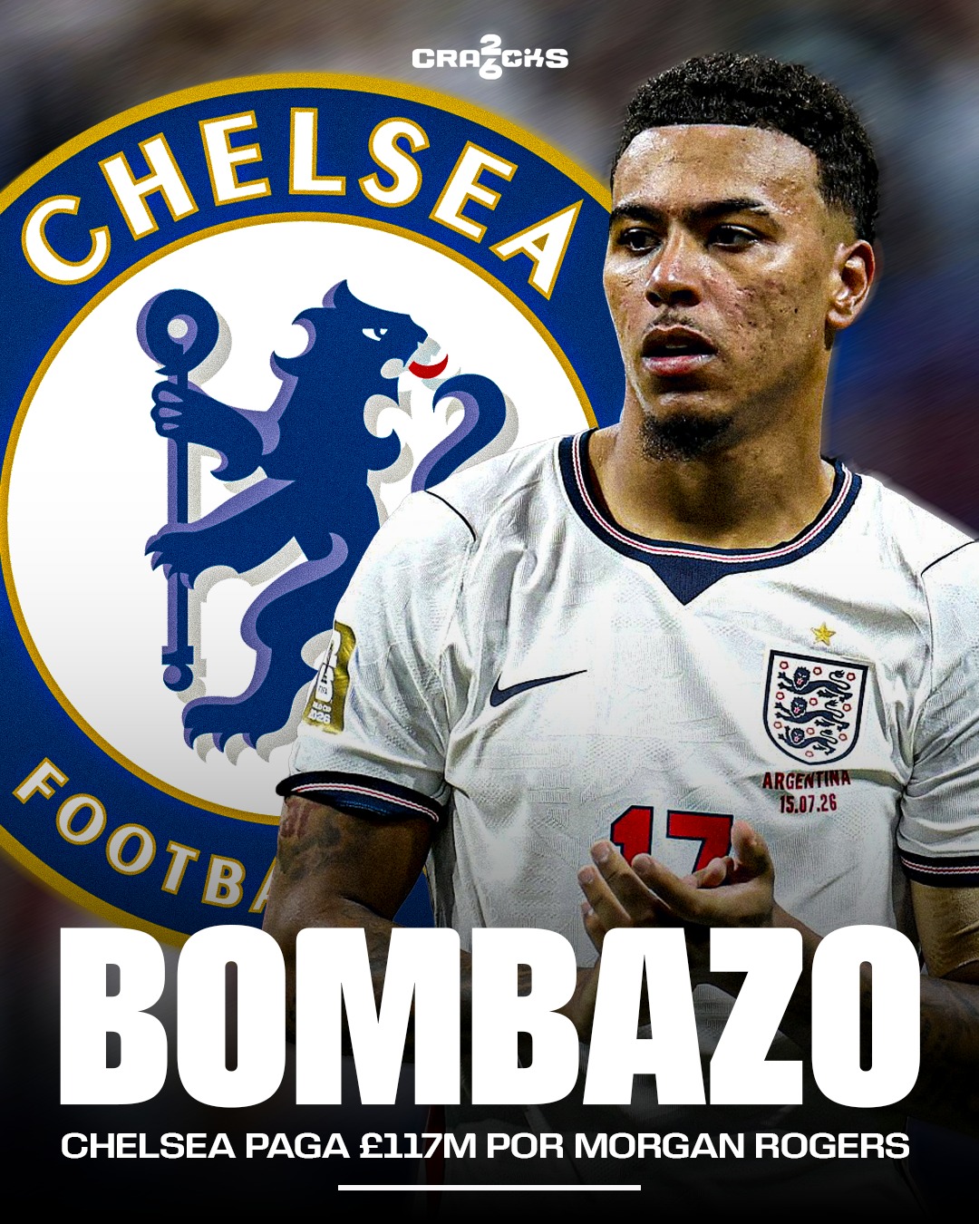 🚨 CHELSEA CIERRA EL FICHAJE DE MORGAN ROGERS

💰 Según The Athletic, Aston Villa aceptó una oferta de 117 millones de libras y ya existe un acuerdo verbal.

📝 Rogers firmará hasta 2032, con opción de un año más, y pasará el reconocimiento médico el lunes.

🔵 El inglés eligió el proyecto de Xabi Alonso por encima del interés del Arsenal.