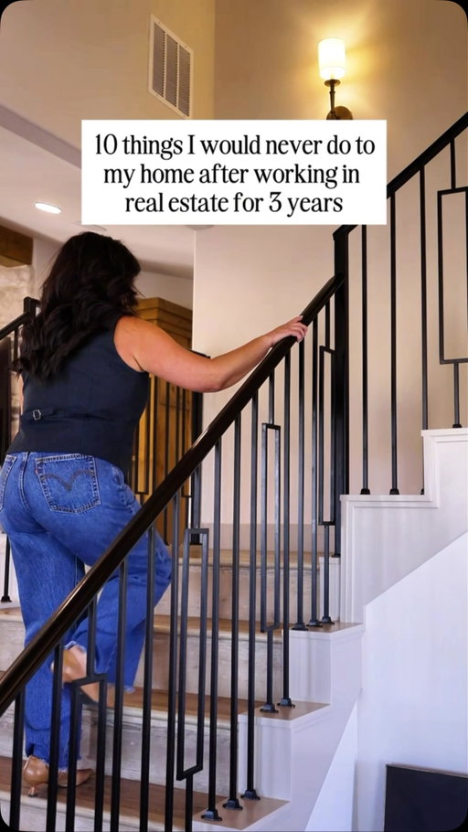 10 things l’d never do to my own home↓

13 years+ in real estate has shown me what makes a home harder to sell. Here’s what NOT to do.
(and what to do instead if you care about resale):

1. Custom paint colors (red, black, neon). They polarize buyers. Instead: neutral tones-bigger, brighter, more appealing.
2. Converting a garage. Buyers want storage/parking.
Instead: keep it and add organized storage.
3. Over-landscaping. Rarely pays back. Instead: simple, low-maintenance curb appeal.
4. Luxury appliances above neighborhood. You won’t recoup it. Instead: mid-range, energy-efficient.
5. Removing too many walls. Buyers want flexible spaces.
Instead: wider openings/double doors.
6. Bold kitchen trends. They date fast. Instead: timeless cabinets in neutral finishes.
7. Trendy flooring everywhere. Styles change. Instead: hardwood or LVP in neutral tones.
8. DIY bathrooms. Bad work kills value. Instead: hire a pro for kitchens/baths.
9. Adding a pool in mid-priced areas. High maintenance.
Instead: patio, fire pit, pergola.
10. Ignoring maintenance. Buyers care more about roofs/ HVAC/windows. Instead: keep mechanicals updated.

Bottom line: what feels exciting now can cost tens of thousands later. Stick to neutral, timeless, functional.

Save this list for future projects or to share with clients.