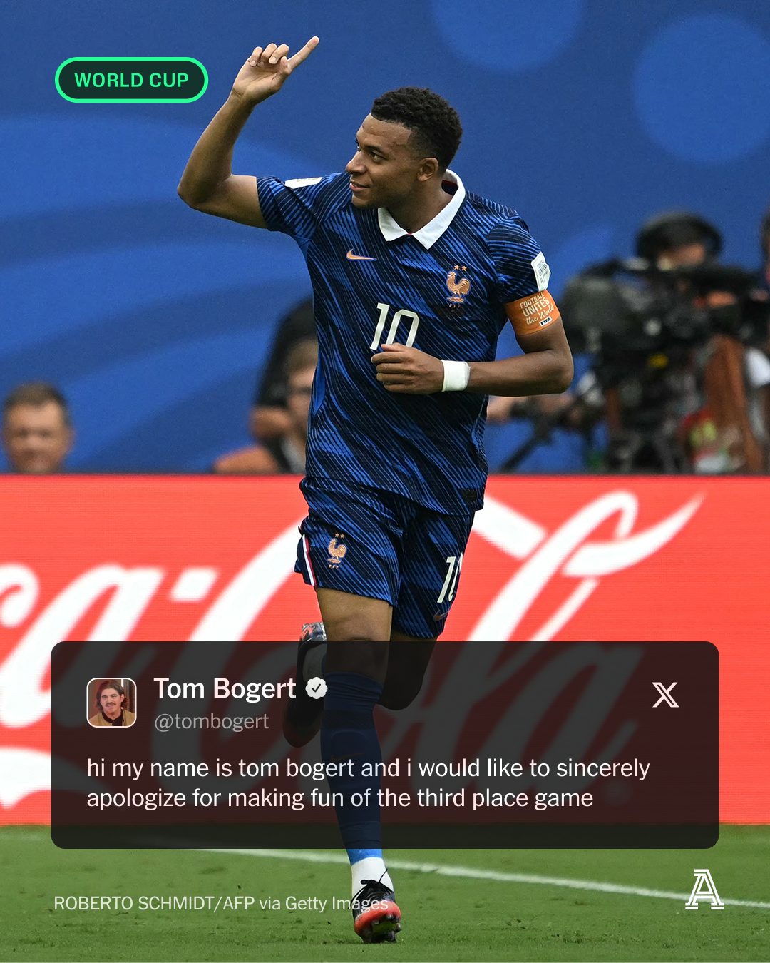 England record their highest ever men's World Cup finish since 1966 as they beat France 6-4 in a thrilling third-place play off in Miami.

Bukayo Saka scored a hat-trick, while Jude Bellingham became England's highest ever goalscorer in a single World Cup with seven.

Kylian Mbappe also broke Lionel Messi’s all-time World Cup scoring record moving onto 22.

Michael Olise assisted both of Mbappe's goals, taking his tally to seven and breaking Pele’s record for the most assists at a single World Cup since 1970.

The best game of the tournament?