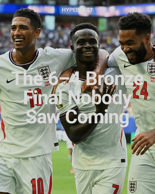 Six goals. A Saka hat-trick. A Bellingham record 🦁🏴󠁧󠁢󠁥󠁮󠁧󠁿

England claimed bronze after one of the most unforgettable matches of the tournament.

A 4–0 first-half lead saw Declan Rice, Ezri Konsa and Bukayo Saka put England in control, before France launched an extraordinary second-half comeback through Kylian Mbappé, Bradley Barcola and Ousmane Dembélé.

Saka completed his hat-trick from the spot before Jude Bellingham sealed a 6–4 victory in added time — becoming England’s highest-scoring player at the World Cup with seven goals.

Images: Getty