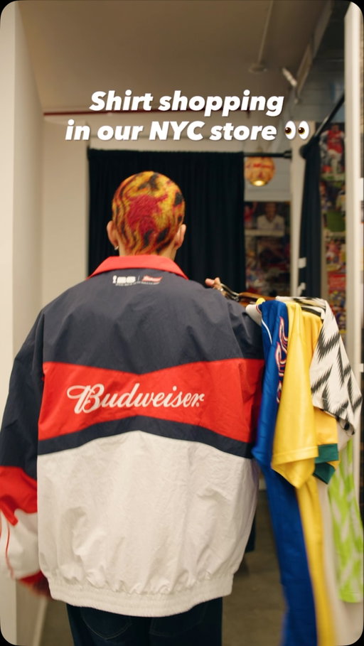 The Final is nearly here. @Budweiser came by our NYC store to check out the best of our FIFA World Cup™️ kit collection ahead of the big game. Which would you grab? 👀