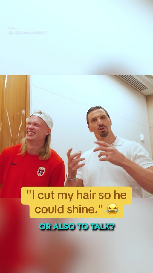 Erling Haaland met Zlatan Ibrahimovic after Norway’s elimination from the World Cup 🤝

(via @erling)