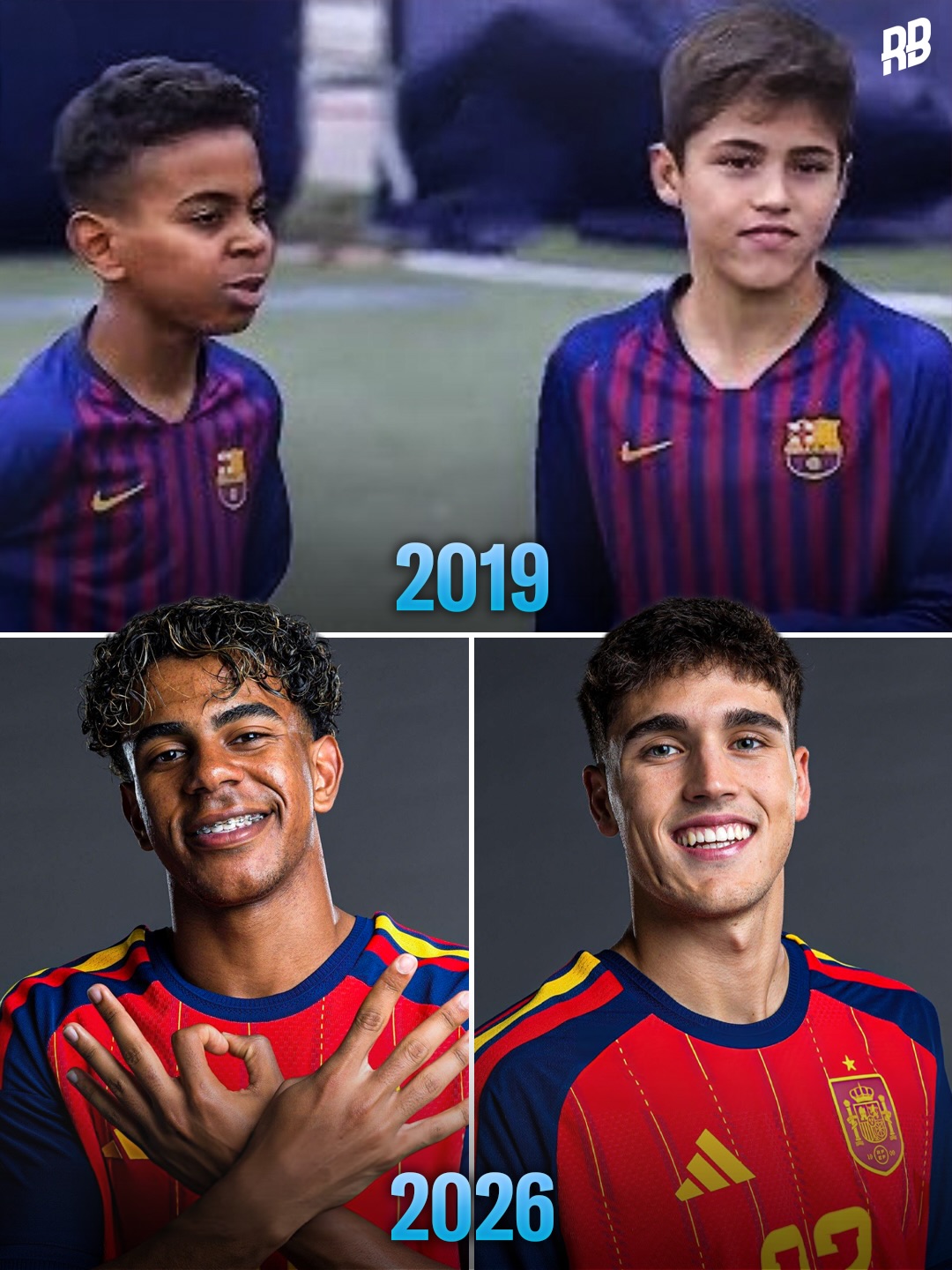 Lamine Yamal and Pau Cubarsi’s journey to the World Cup final is crazy. Grew up in La Masia together. Broke into the first team as teenagers. Now they have the chance to become World Champions tonight. 🤯🇪🇸

Crazy that it was only a few years ago they were playing academy football… now they’re two of Barcelona and Spain’s most important players. At 19-years-old. 😮‍💨

If Spain get the win… this Yamal x Cubarsi trophy pic is gonna go triple platinum 🤌🏽