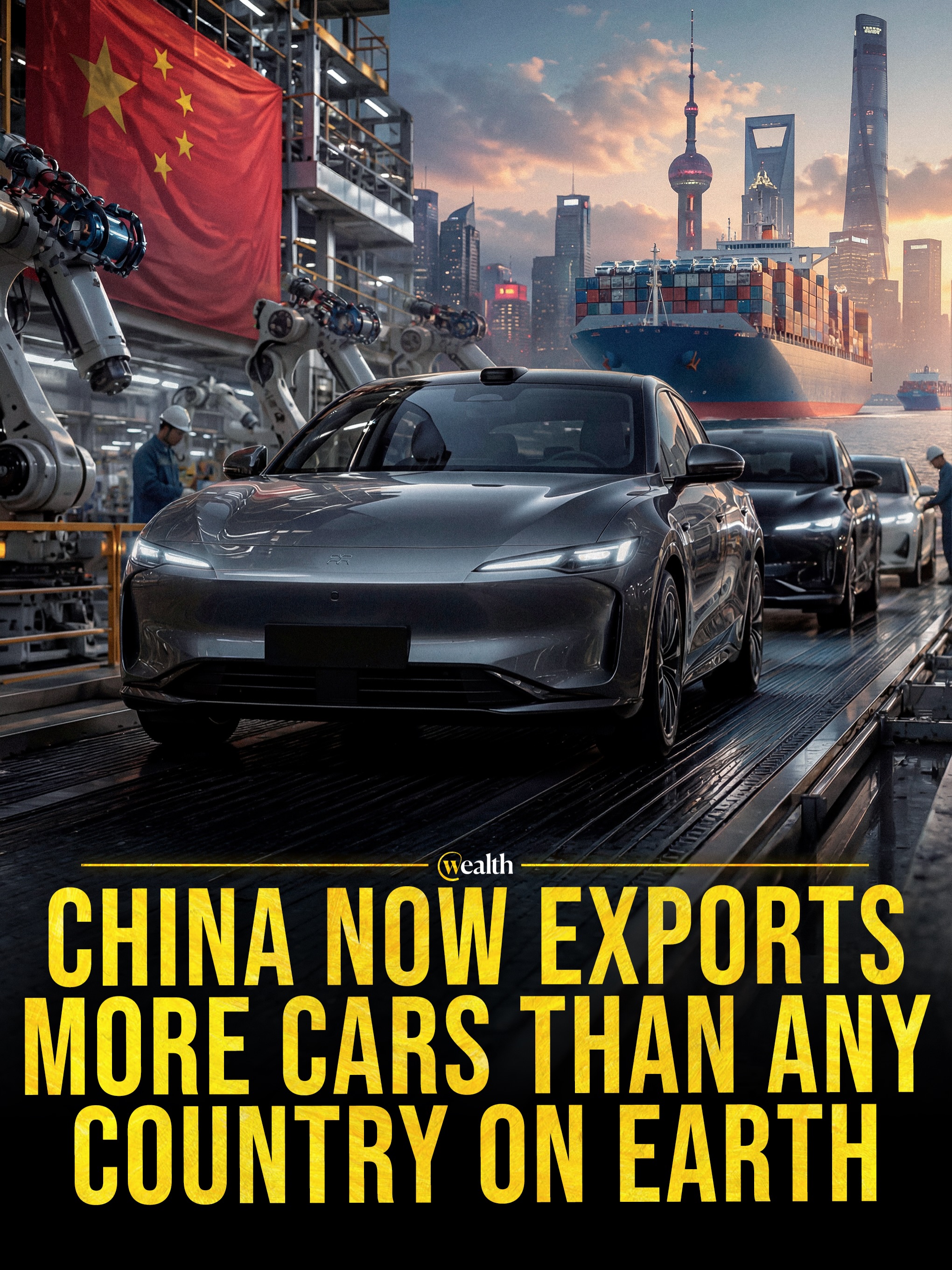 China now ships more cars abroad than any other country. 🚗🌍

Its 7.1 million exports put it 1.2 million ahead of Japan and more than double Germany’s 3.17 million. Mexico ranks third at 3.39 million, followed by Germany, South Korea, the United States and Spain.

Electric vehicles and large export ports have expanded China’s global reach, increasing competition for established automakers worldwide.

#China #CarExports #AutomotiveIndustry #ElectricVehicles #GlobalTrade