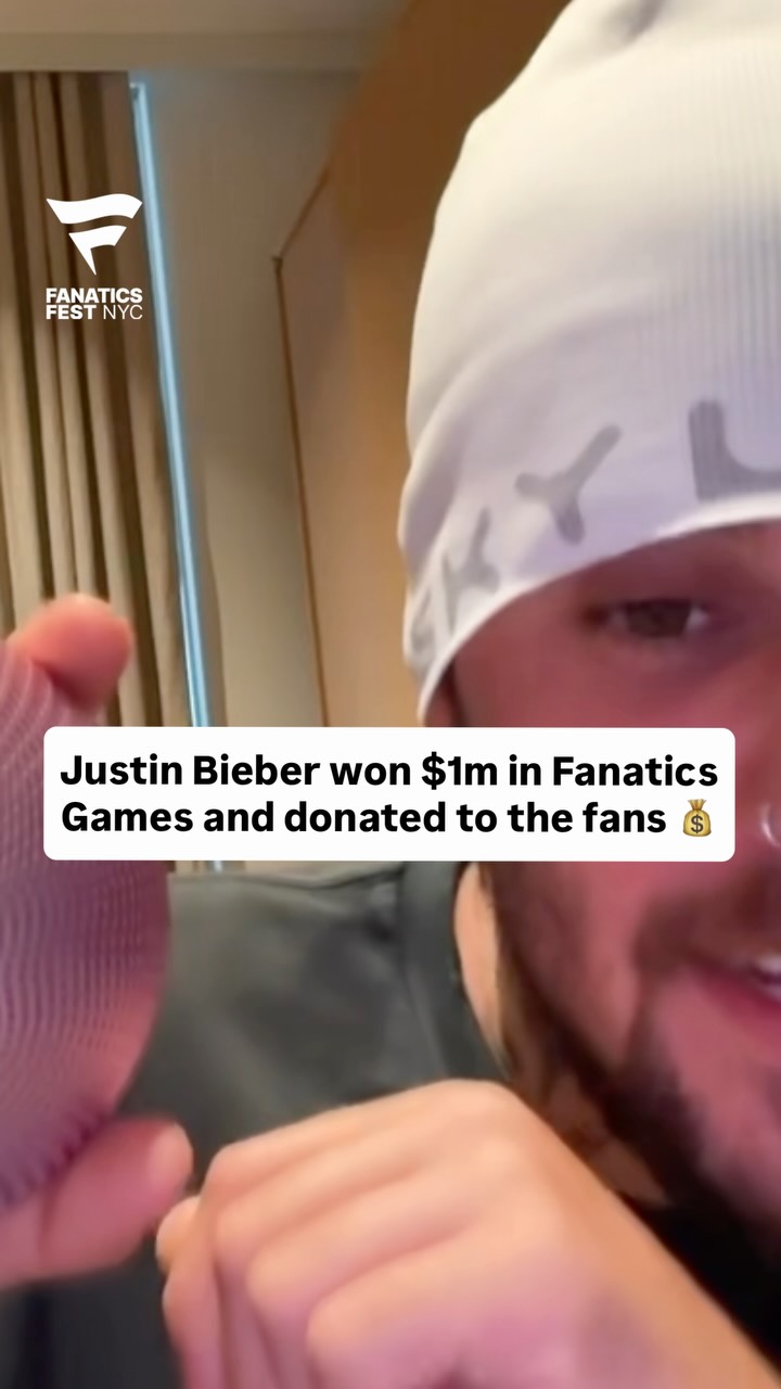 *Alexa, play Speed Demon*

Justin Bieber won $1m in the Fanatics Games, and showed loved by donating $10k to each of the fan participants. 💰
