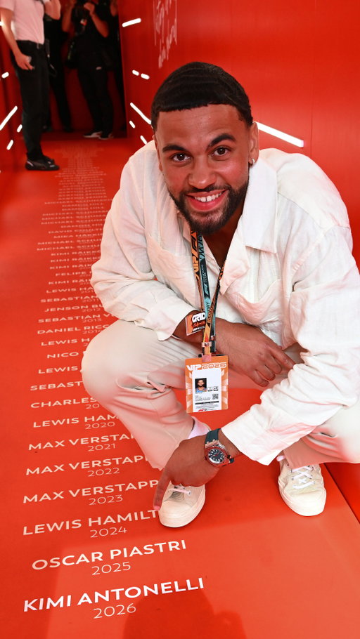 NBA star Ajay Mitchell honours Kimi by adding his name to the iconic Moët Winners Walkway following his sixth Formula 1 win.⁣
⁣
#F1PaddockClub #F1 #BelgianGP