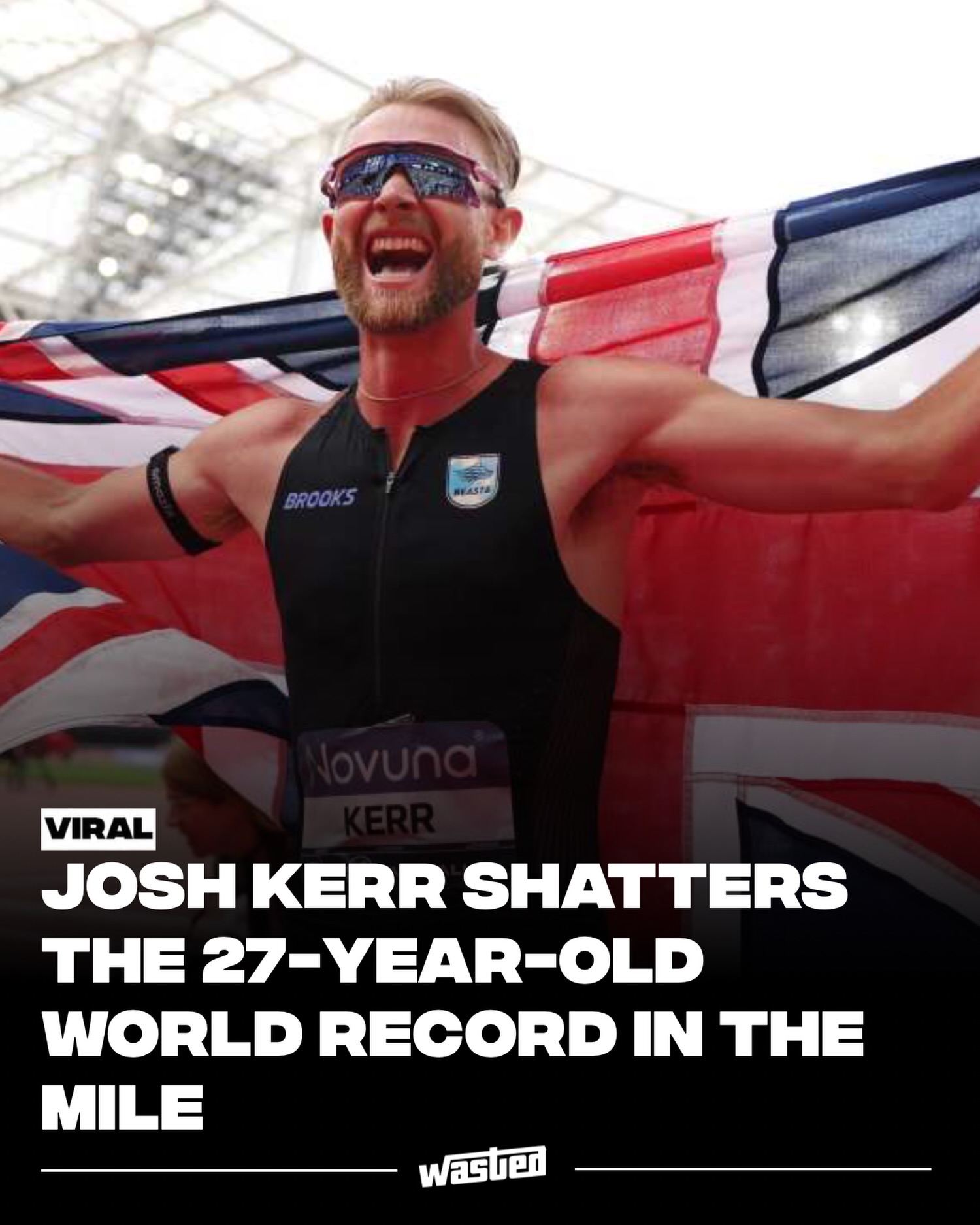 Josh Kerr has broken the world record in the mile, running 3:42.66 at the Novuna London Athletics Meet on Saturday to erase a mark that had stood for 27 years. The 28-year-old from Edinburgh took down Hicham El Guerrouj's 3:43.13, set in Rome in 1999, becoming the first man ever to run under 3:43 and cutting nearly three seconds off his own personal best. He had called his shot back in March, naming the attempt "Project 222" for the number of seconds he wanted on the clock, with Brooks building him custom spikes and a speed suit for the occasion. Training partner Brannon Kidder and Žan Rudolf paced him through halfway, and Kerr came home roughly three seconds clear of American Yared Nuguse.

The record returns to Britain, where Kerr becomes the seventh Briton to hold it, following Roger Bannister, Seb Coe, Steve Ovett, and Steve Cram. "It's silly to call your shot that early because there's a lot of things that can go wrong," he told the BBC minutes afterward. "Nearly lost it there in the end, but I got over the line."

Sources: World Athletics, NBC Sports, NPR.