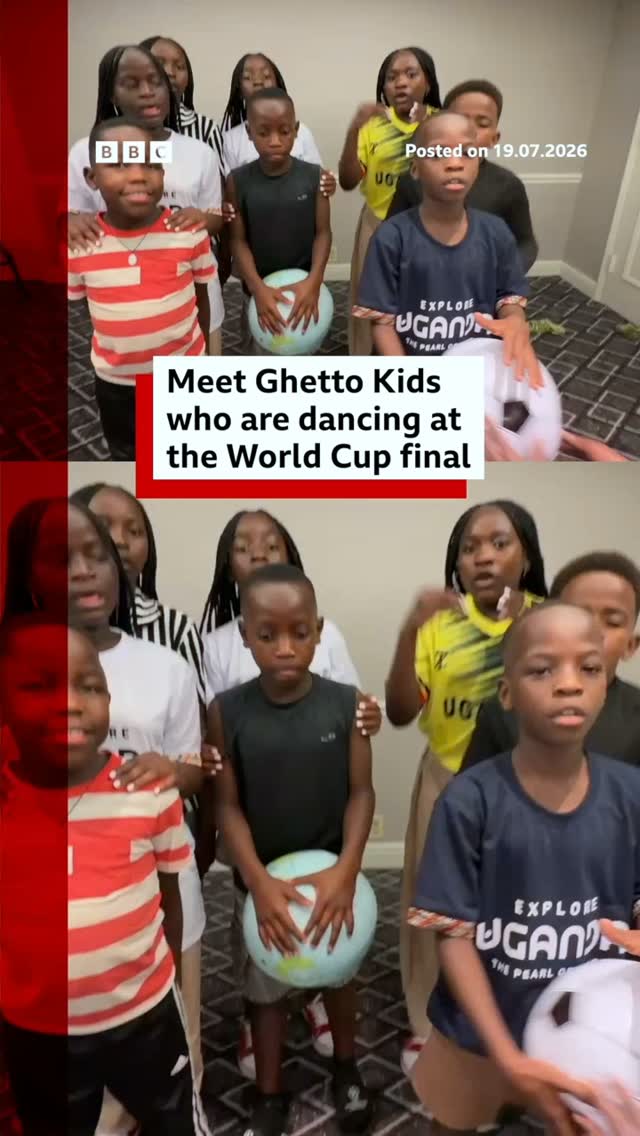 From streets of Uganda to sharing a stage with Shakira. 🤩
 
The Ghetto Kids are a group of Ugandan children that live, learn and dance together.
 
And after Shakira saw a video of them dancing to Dai Dai, the song of the 2026 World Cup, she invited them to be in the final's half-time show.
 
Tap the link in @BBCNews’s bio to find out more about the performance.
 
#WorldCup #BBCNews