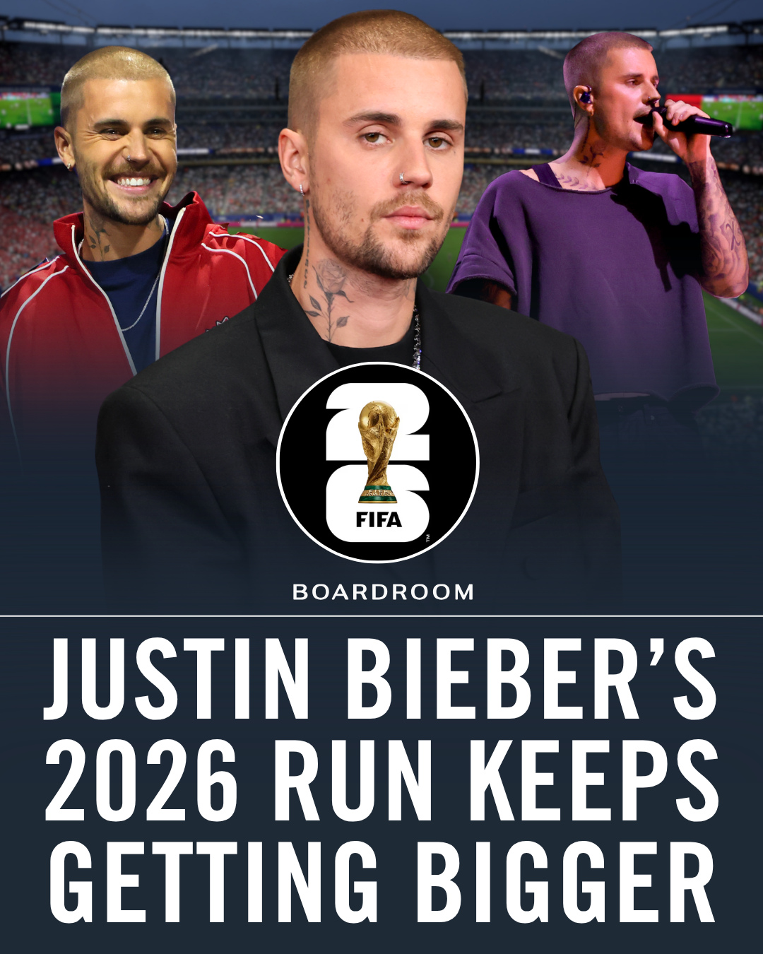 Justin Bieber has been everywhere in 2026.⁠
⁠
From Coachella, the Grammys, the NHL Draft, to an appearance at Fanatics Fest and a performance on the World Cup stage today, the global superstar has continued to show up across music, sports, and culture.⁠
⁠
The run has reinforced Bieber’s ability to command attention far beyond a traditional album cycle, turning 2026 into one of the more visible years of his career.