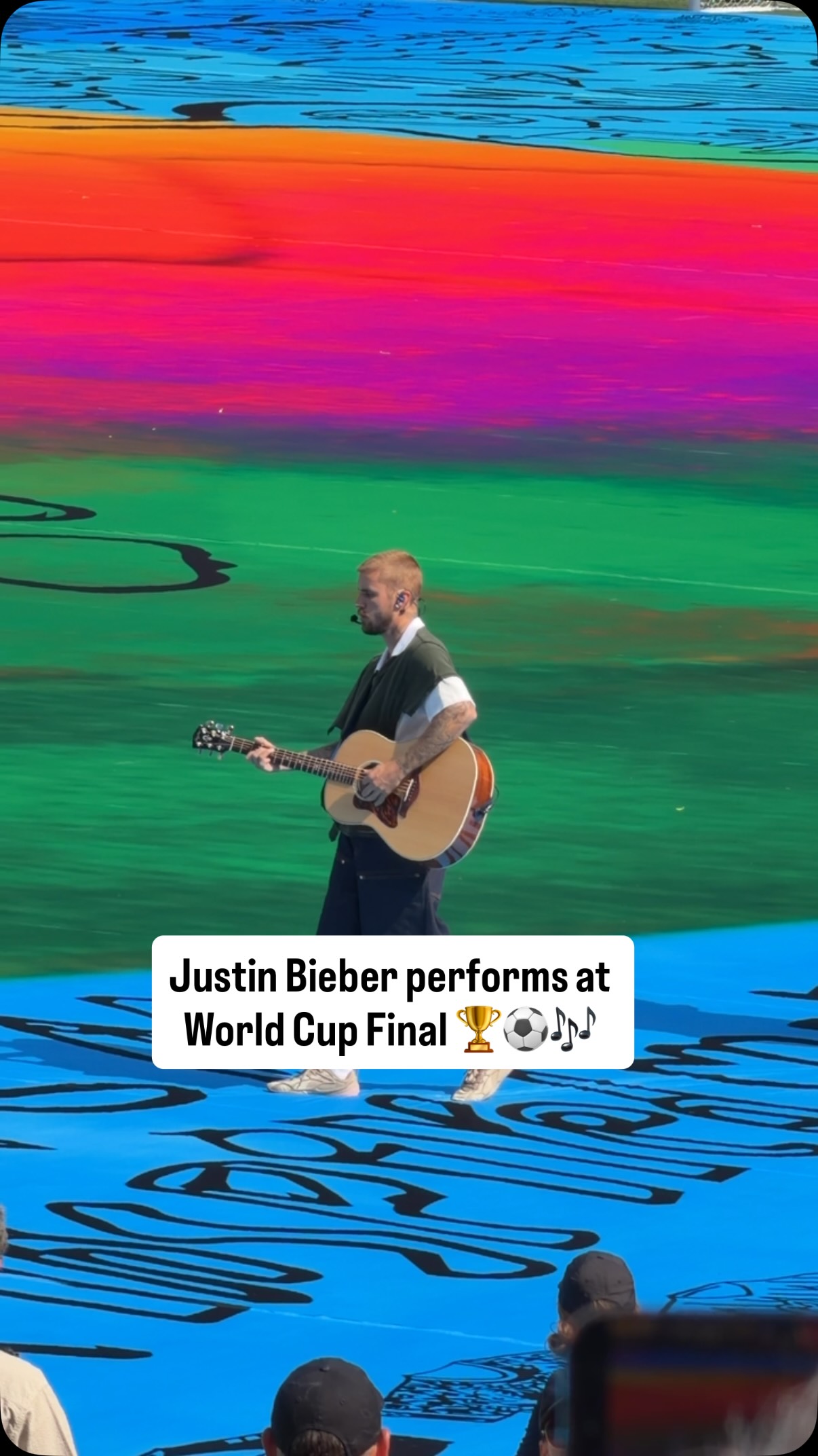 Justin Bieber performs at the FIFA World Cup Final 🏆⚽️🎶