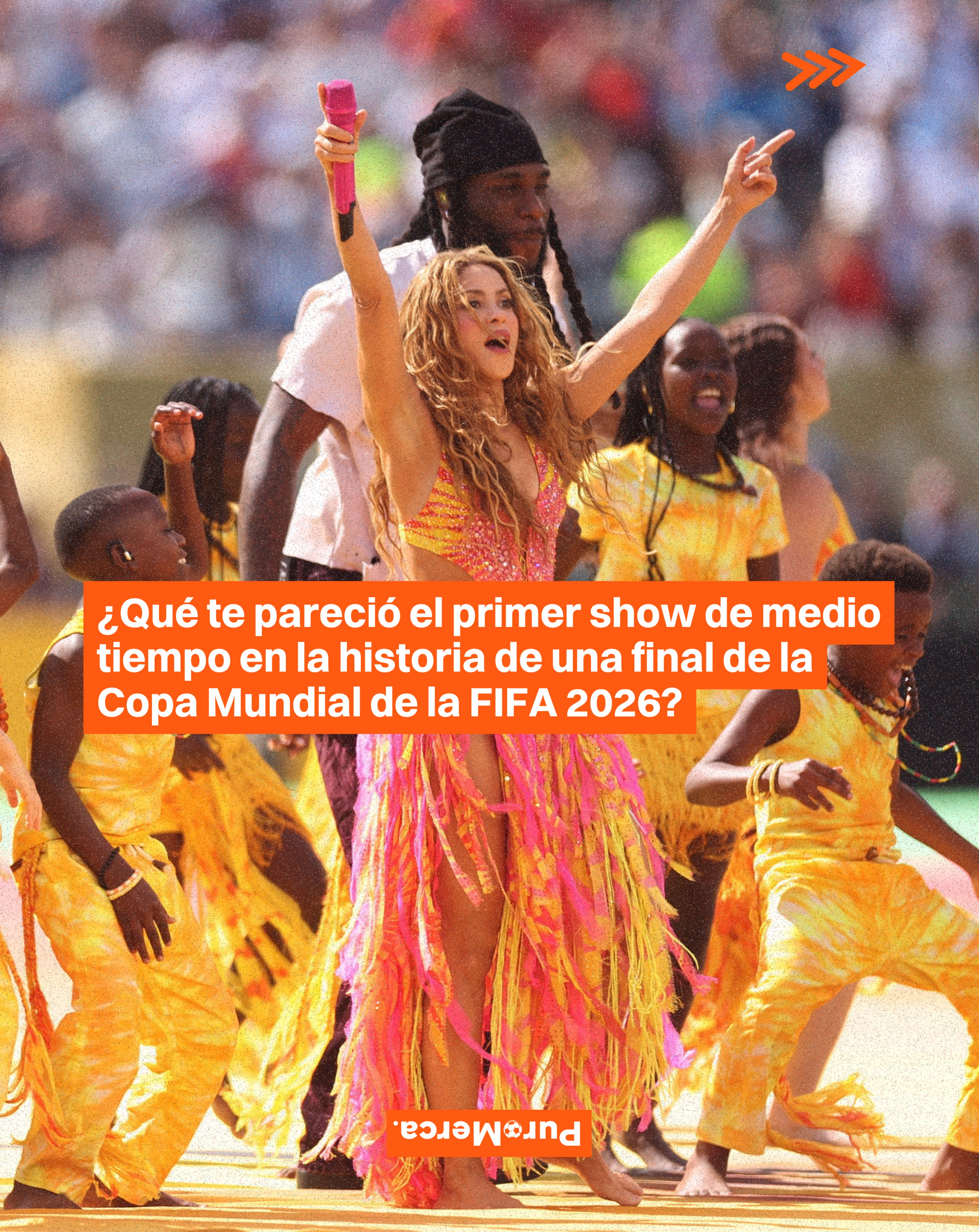 Así se vivió el primer show de medio tiempo en la historia de una final de la Copa Mundial de la FIFA. 🎤⚽

Justin Bieber, Shakira, Madonna y BTS protagonizaron el espectáculo realizado en el New York New Jersey Stadium para la final entre España y Argentina. 🌍🎶

¿Qué te pareció? ¿Cumplió tus expectativas? 👀

📸: FIFA World Cup // RapTV

#PuroMerca 🧡