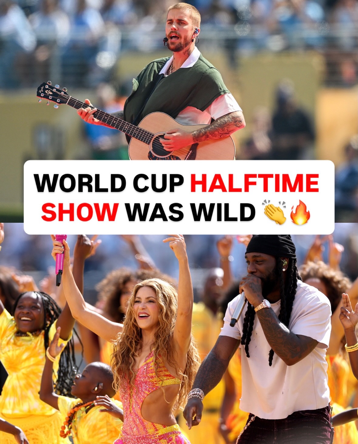 THE FIRST EVER WORLD CUP HALFTIME SHOW. 🔥🙌