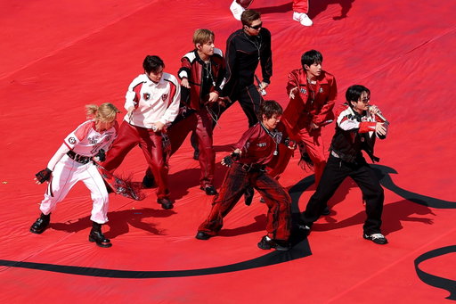BTS lit up the 2026 FIFA World Cup final halftime show with a dynamic "Dynamite" performance 🧨⁠
⁠
More from the epic halftime performance is at the link in bio.