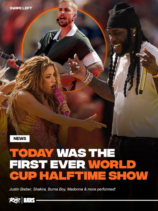 Today was the first live halftime show in World cup history‼️🤯

Shakira, Burna Boy, Justin Bieber, Madonna & more performed🔥

Did y'all catch the halftime show⁉️🤔