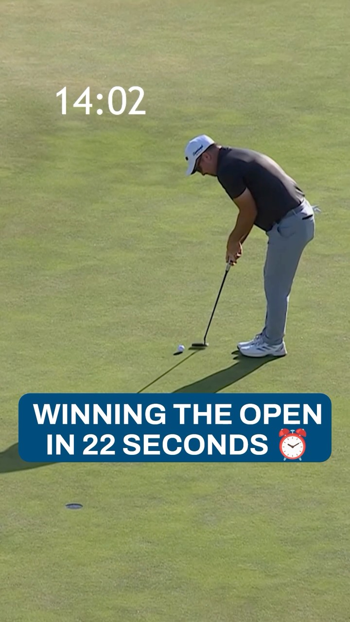 Ryan Fox waited his entire career for the chance to win a major. 

But when the stage was his, he needed just 22 seconds to line up and hit the winning putt @TheOpen 🏆