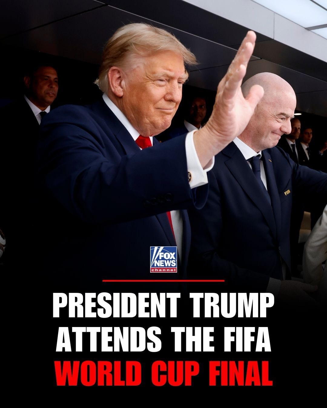 President Trump, First Lady Melania Trump and Barron Trump are in attendance for the FIFA World Cup final alongside FIFA President Gianni Infantino at MetLife Stadium in East Rutherford, New Jersey.

Argentina and Spain are facing off for soccer’s biggest prize, with Trump expected to join Infantino in presenting the World Cup trophy to the winning team after the match.

The final caps off the 2026 FIFA World Cup, hosted across the United States, Canada and Mexico.