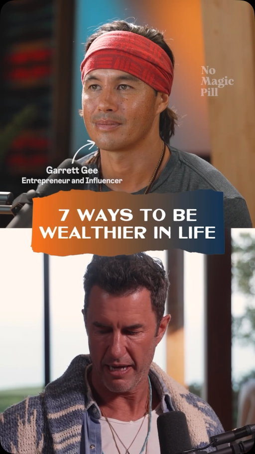 After selling TOMS I had more money than I had ever imagined. And I still felt like the poorest version of myself I had ever been. Garrett Gee named exactly why on the No Magic Pill podcast.

When Garrett sold his app for 54 million dollars he and his wife sat down and asked themselves a question that I wish someone had asked me at that moment in my life. If someone has no money but a strong marriage and you have a lot of money but a broken marriage, who is actually wealthier? Rich and wealthy are not the same thing. So they made a list of the seven ways they were going to make sure they were wealthier than a poor man, which is what they called it. Because they had been given this enormous blessing and they refused to let it mean nothing. A strong marriage. Strong relationships with everyone in their circle. Being a meaningful part of a community. And then health, broken into three categories they refused to collapse into one. Spiritual health. Mental health. Physical health. And the last one was the one Garrett said has been the biggest lesson of his life since that moment. Freedom.

I sold a company and lost most of those seven things almost immediately. I did not even have a list to measure myself against. This conversation made me want to build one.

Which of those seven do you feel most wealthy in right now and which one are you neglecting?

The episode is live now. Click the link in the bio to listen. @garrettgee