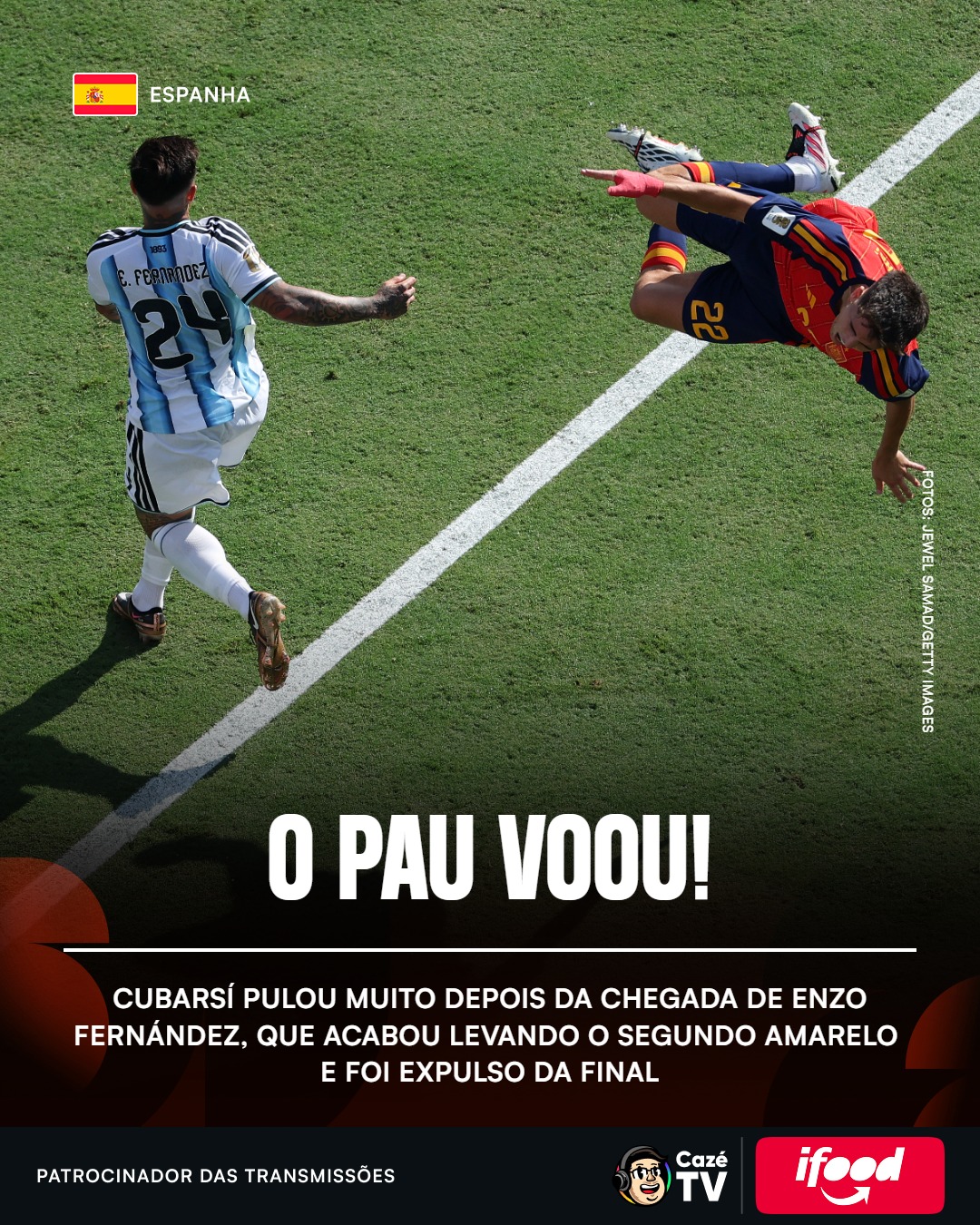 O ESPANHOL PAU CUBARSÍ LEMBROU OS SALTOS DA NOSSA REBECA ANDRADE. VOOU ALTO E A ARGENTINA FICOU COM UM A MENOS! 🟥

🚨ESTAMOS AO VIVO PARA 𝐀 𝐆𝐑𝐀𝐍𝐃𝐄 𝐅𝐈𝐍𝐀𝐋 ENTRE 🇪🇸 ESPANHA X ARGENTINA 🇦🇷 🚨 𝐄 𝐒𝐄 𝐓𝐄𝐌 𝐂𝐑𝐀𝐐𝐔𝐄, 𝐄𝐒𝐐𝐔𝐄𝐂𝐄! É na CazéTV! 🤩📺

#CopaNaCazéTV #PostPatrocinado #iFoodÉdoBrasil #cztv11 #TempoRealCazéTV