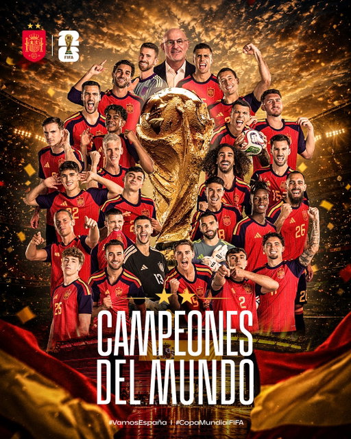 ⭐️⭐️ ¡¡𝗦𝗢𝗠𝗢𝗦 𝗕𝗜𝗖𝗔𝗠𝗣𝗘𝗢𝗡𝗘𝗦 𝗗𝗘𝗟 𝗠𝗨𝗡𝗗𝗢!!

#VamosEspaña | #CopaMundialFIFA